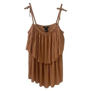 H&M Bohemian Flowy Tie Shoulder Tank Top Size XS